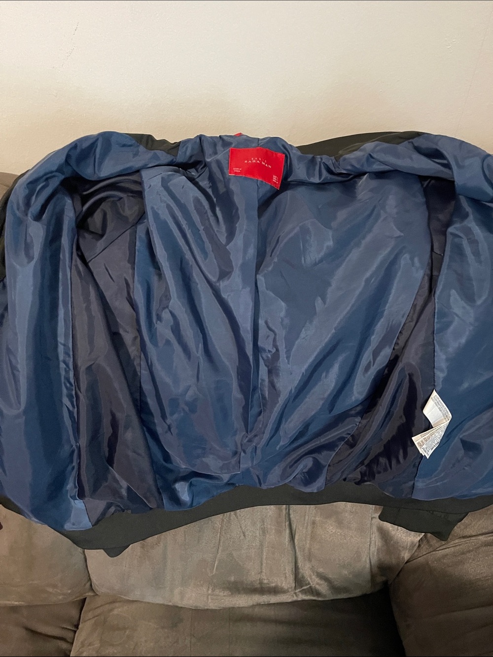 Zara Man Basic lightweight jacket- Color black with navy lining on inside